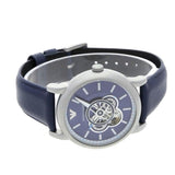Buy Shop Emporio Armani Luigi Chronograph Blue Dial Black Leather Strap Watch For Men - AR60011 USA Online