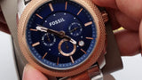 Buy Shop Fossil Machine Blue Dial Two Tone Steel Strap Watch for Men - FS5037 USA Online