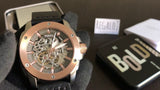 Buy Shop Fossil Modern Machine Automatic Skeleton Dial Black Leather Strap Watch for Men - ME3082 USA Online