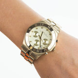 Buy Shop Marc Jacobs Blade Chronograph Gold Dial Gold Steel Strap Watch for Women - MBM3101 USA Online
