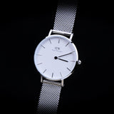 Buy Shop Daniel Wellington Petite Sterling White Dial Silver Mesh Bracelet Watch For Women - DW00100164 USA Online