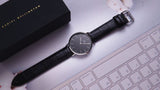 Buy Shop Daniel Wellington Classic Reading Black Dial Black Leather Strap Watch For Men - DW00100135 USA Online