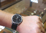 Buy Shop Tissot T Classic Tradition Black Dial Black Leather Strap Watch For Men - T063.610.16.052.00 USA Online
