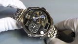 Buy Shop Diesel Mr Daddy 1.0 Black Dial Stainless Steel Stainless Watch For Men - DZ7221 USA Online