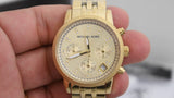 Buy Shop Michael Kors Ritz Chronograph Gold Dial Gold Steel Strap Watch for Women - MK5676 USA Online