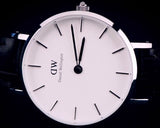 Buy Shop Daniel Wellington Classic Petite York White Dial Brown Leather Strap Watch For Women - DW00100244 USA Online