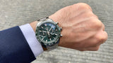 Buy Shop Tag Heuer Carrera Chronograph 44mm Green Dial Silver Steel Strap Watch for Men - CBN2A1N.BA0643 USA Online