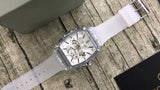 Buy Shop Guess Phoenix Multi Function Silver Dial White Rubber Strap Watch for Men - GW0203G1 USA Online