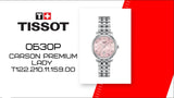 Tissot T Classic Carson Premium Mother of Pearl Pink Dial Silver Steel Strap Watch for Women - T122.210.11.159.00