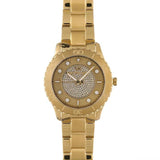 Buy Shop Michael Kors Runway Three-Hand Gold Dial Gold Steel Strap Watch For Women - MK6911 USA Online