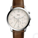 Buy Shop Fossil Neutra Chronograph White Dial Brown Leather Strap Watch for Men - FS5380 USA Online