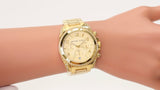 Buy Shop Michael Kors Runway Gold Dial Gold Steel Strap Watch for Women - MK5166 USA Online