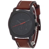 Buy Shop Fossil Machine Chronograph Black Dial Brown Leather Strap Watch for Men - FS5234 USA Online