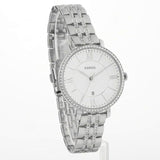 Buy Shop Fossil Jacqueline White Dial Silver Steel Strap Watch for Women - ES3545 USA Online