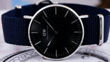 Buy Shop Daniel Wellington Classic Bayswater Black Dial Black NATO Strap Watch For Women - DW00100282 USA Online
