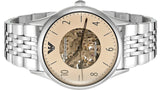 Buy Shop Emporio Armani Meccanico Multicolor Dial Silver Steel Strap Watch For Men - AR1922 USA Online