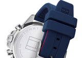 Buy Shop Tommy Hilfiger Mason Blue Dial Blue Rubber Strap Watch for Men - 1791791 USA Online