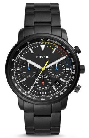 Buy Shop Fossil Goodwin Chronograph Black Dial Black Steel Strap Watch for Men - FS5413 USA Online