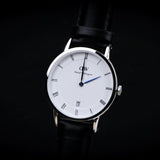 Buy Shop Daniel Wellington Dapper Sheffield White Dial Black Leather Strap Watch For Women - DW00100096 USA Online
