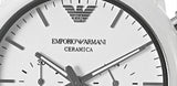Buy Shop Emporio Armani Luigi Chronograph Ceramic White Dial White Ceramic Strap Watch For Men - AR1499 USA Online