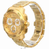 Buy Shop Versace Dylos Chronograph Gold Dial Gold Steel Strap Watch for Men - VQC040015 USA Online