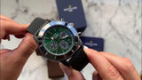 Buy Shop Breitling Superocean Heritage B01 Chronograph 44 Green Dial Black Mesh Bracelet Watch for Men - MB01621A1L1S1 USA Online