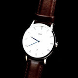 Buy Shop Daniel Wellington Dapper Bristol White Dial Brown Leather Strap Watch For Women - DW00100090 USA Online