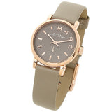 Buy Shop Marc Jacobs Baker Grey Dial Grey Leather Strap Watch for Women - MBM1318 USA Online