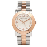 Buy Shop Marc Jacobs Amy Silver Dial Two Tone Steel Strap Watch for Women - MBM3194 USA Online