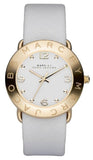 Buy Shop Marc Jacobs Amy White Dial White Leather Strap Watch for Women - MBM1150 USA Online