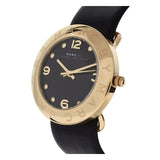Buy Shop Marc Jacobs Amy Black Dial Black Leather Strap Watch for Women - MBM1154 USA Online