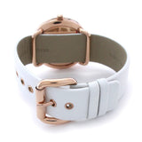 Buy Shop Marc Jacobs Amy White Dial White Leather Strap Watch for Women - MBM1180 USA Online