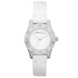 Marc Jacobs Blade White Dial White Leather Strap Watch for Women - MBM1097