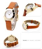 Buy Shop Marc Jacobs Mini Blade White Dial Brown Leather Strap Watch for Women - MBM1219 USA Online