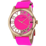 Buy Shop Marc Jacobs Henry Skeleton Pink Dial Pink Leather Strap Watch for Women - MBM1243 USA Online