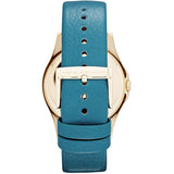 Buy Shop Marc Jacobs Baby Dave Gold Dial Blue Leather Strap Watch for Women - MBM1263 USA Online
