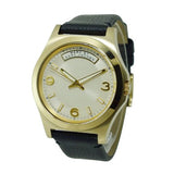 Buy Shop Marc Jacobs Baby Dave Gold Dial Black Leather Strap Watch for Women - MBM1264 USA Online