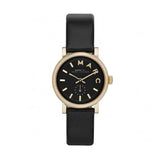 Buy Shop Marc Jacobs Baker Black Dial Black Leather Strap Watch for Women - MBM1273 USA Online
