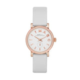 Buy Shop Marc Jacobs Baker White Dial White Leather Strap Watch for Women - MBM1284 USA Online