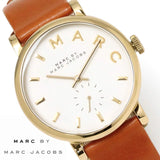 Buy Shop Marc Jacobs Baker White Dial Brown Leather Strap Watch for Womern - MBM1316 USA Online
