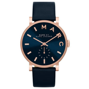 Buy Shop Marc Jacobs Baker Navy Blue Dial Navy Blue Leather Strap Watch for Women - MBM1329 USA Online