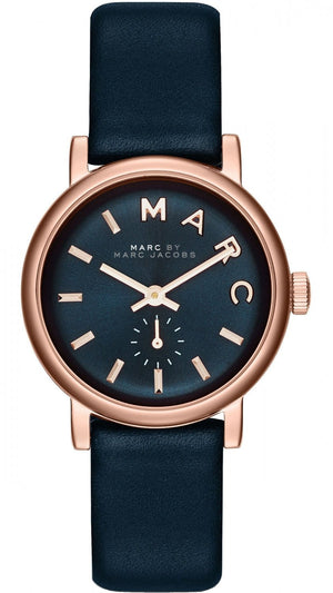 Buy Shop Marc Jacobs Baker Navy Blue Dial Blue Leather Strap Watch for Women - MBM1331 USA Online