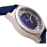 Buy Shop Marc Jacobs Henry Skeleton Blue Dial Blue Leather Strap Watch for Women - MBM1337 USA Online