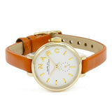 Buy Shop Marc Jacobs Sally White Dial Brown Leather Strap Watch for Women - MBM1351 USA Online