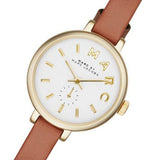 Buy Shop Marc Jacobs Sally White Dial Brown Leather Strap Watch for Women - MBM1351 USA Online