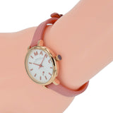 Marc Jacobs Sally White Dial Peach Leather Strap Watch for Women - MBM1355