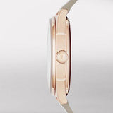 Marc Jacobs Tether Grey Dial Beige Leather Strap Watch for Women - MBM1375