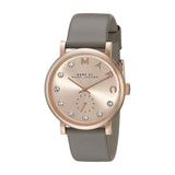 Buy Shop Marc Jacobs Baker Rose Gold Dial Grey Leather Strap Watch for Women - MBM1400 USA Online