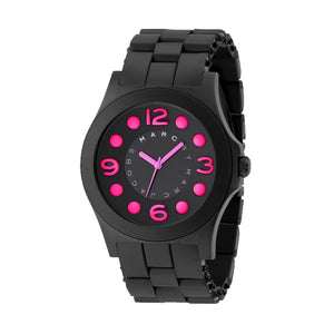 Buy Shop Marc Jacobs Pelly Black Dial Black Silicone Strap Watch for Women - MBM2529 USA Online