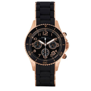 Buy Shop Marc Jacobs Rock Chronograph Black Dial Black Silicone Strap Watch for Women - MBM2553 USA Online